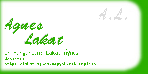 agnes lakat business card